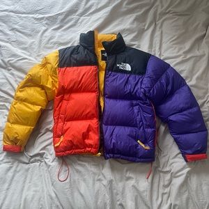 North Face 1996 Retro Nuptse Jacket Colorblock Puffer Mens Medium